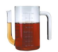 MasterClass Jarra de cristal para salsa/separador de grasas, 450 ml / 2 tazas / 16 onzas líquidas de capacidad, 7,9 x 14,5 x 12,5 cm