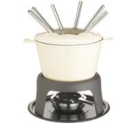 MasterClass Juego de fondue de hierro fundido esmaltado color crema