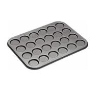 MasterClass Macaron Baking Tray / Whoopie Pie Tin with PTFE, PFOA and BPA Free Non Stick, 24 Holes, Robust 1mm Carbon Steel, 35 x 27cm