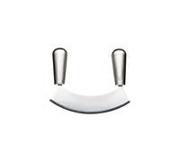 MasterClass Mezzaluna Chopper, Cuchillo Hachoir de una hoja de acero inoxidable al carbono, 18 cm (7"), Plata