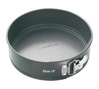 MasterClass Molde Antiadherente para Hornear sin PTFE, PFOA ni BPA, robusto de acero al carbono de 1 mm de grosor, base suelta con forma de muelle, redondo de 23 cm (9"), con funda