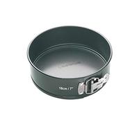 MasterClass Molde de 18 cm con base suelta y antiadherente sin PTFE, PFOA ni BPA, resistente acero al carbono de 1 mm de grosor, molde redondo de 7 pulgadas, gris