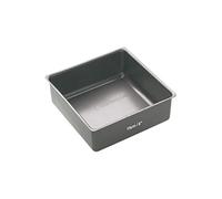 MasterClass Molde para tartas de 15 cm de profundidad, sin PTFE, PFOA ni BPA, resistente acero al carbono de 1 mm de grosor, molde cuadrado pequeño de 6 pulgadas, gris