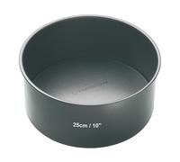 MasterClass Molde para Tartas de Fondo Suelto sin PTFE, PFOA ni BPA, Acero al Carbono de 1 mm, Molde Redondo de 10 Pulgadas, Gris