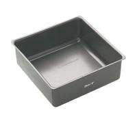 MasterClass Molde cuadrado para tartas 23 cm – profundo, fondo suelto, sin PTFE/PFOA/BPA, gris