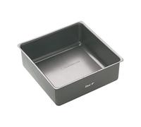 MasterClass Molde cuadrado para tartas 23 cm – profundo, fondo suelto, sin PTFE/PFOA/BPA, gris