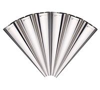 MasterClass Moldes para Cucuruchos de Crema, Acero Inoxidable, Formadores de Cucuruchos Profesionales para Pastelería, Blister, Juego de 6 Piezas, Plata, 14 cm