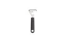 MasterClass Pelador de patatas en forma de Y con mango de agarre suave, acero inoxidable, 16 cm, negro