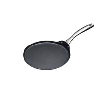 MasterClass Sartén antiadherente de acero al carbono para tortitas, tortillas y Tawa Roti con antiadherente PTFE, PFOA y libre de BPA, 24 cm - Negro