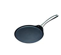 MasterClass Sartén antiadherente de acero al carbono para tortitas, tortillas y Tawa Roti con antiadherente PTFE, PFOA y libre de BPA, 24 cm - Negro