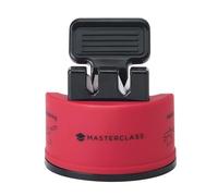 MasterClass Smart Sharp Afilador Dual de Cuchillos con 2 Fresas para Afilar y Bruñir Cuchillos de Acero Inoxidable y Cerámica, Rojo