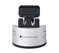 MasterClass Smart Sharp Afilador Dual de Cuchillos con 2 Fresas para Afilar y Bruñir Cuchillos de Acero Inoxidable y Cerámica, Plata