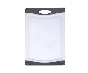 MasterClass Tabla de Cortar Antimicrobiana y Antideslizante, Tabla de Cortar Rectangular de Seguridad, Plástico Resistente que no desafila los cuchillos, Reversible, Apta para Lavavajillas