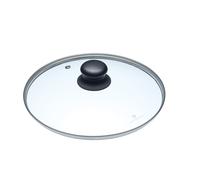 MasterClass Tapa de cristal, Tapa de repuesto para cacerolas y sartenes, Vidrio templado y mango resistente al calor, Apta para horno hasta 180 grados, Apta para lavavajillas, 24cm