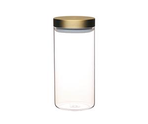 MasterClass Tarro de cristal hermético con tapa de latón, 1,5 L (2,75 pts)