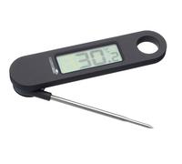 MasterClass Termómetro digital para carne con sonda plegable, negro