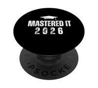 Mastered It 2026 Maestría Graduación Vintage Seniors PopSockets PopGrip Adhesivo