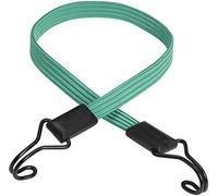 Master lock 3225EURDAT Cuerdas elásticas Planas con Ganchos de Doble Alambre, Óptimo para Sujetar Cargas Pequeñas, Camping, Mudanzas, Verde, 80 cm