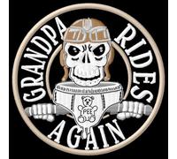 Masterpatch Parche para el abuelo Rides Again Motorcycle Motorcycle Patch Bordado Brodé Patch Iron-on écusson Toppa Ricamata