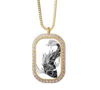 Masterpiece The Classic of Mountains - Collar con colgante de diamante y cristal dorado