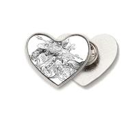Masterpiece The Romance - Broche de metal con diseño de corazón de tres reinos