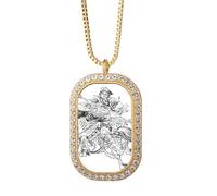 Masterpiece The Romance - Collar con colgante de diamantes de cristal dorado