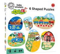 Masterpieces Baby Einstein Farm Explorers - Juego de 6 mini rompecabezas con forma de rompecabezas - Portátil, resolución de problemas - A partir de 6 años