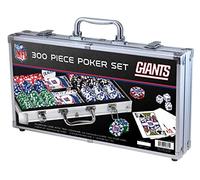 MasterPieces Casino - NFL New York Giants - Juego de fichas de póquer de 300 piezas con funda de transporte