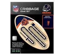 Masterpieces Juego de Cribbage para adultos, tablero de madera con licencia oficial de la NFL Chicago Bears
