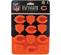 MasterPieces Juego de dos bandejas de silicona para cubitos de hielo de FanPans NFL Chicago Bears, aptas para lavavajillas