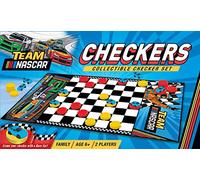 MasterPieces NASCAR Checkers - Caja plegable de alta calidad, educativa y divertida para niños y familias, gran idea de regalo para vacaciones, cumpleaños y tiempo de juego diario