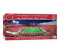 MasterPieces NCAA Panoramics 1000 Puzzles Collection - Wisconsin NCAA Panoramics End Zone - Rompecabezas de 1000 piezas