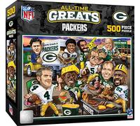 MasterPieces - Puzzle Deportivo de 500 Piezas para Adultos - NFL Green Bay Packers All-Time Greats - 38,1 x 53,3 cm