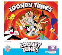MasterPieces Rompecabezas de 100 piezas para niños, Looney Tunes, That's All Folks, 14 x 19 pulgadas