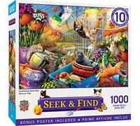 MasterPieces Rompecabezas de 1000 piezas de búsqueda y búsqueda para adultos, familia o niños, invernadero salvaje, 19.3 x 26.7 pulgadas