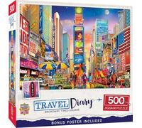 Masterpieces Rompecabezas de 500 piezas para adultos, familiares o niños, Broadway, Times Square, 15 x 21 pulgadas