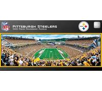 MasterPieces Rompecabezas deportivo de 1000 piezas - NFL Pittsburgh Steelers Endzone View Panoramic - 13 x 39 pulgadas
