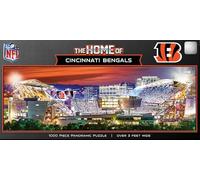 MasterPieces Rompecabezas deportivo de 1000 piezas, vista panorámica del estadio de los Cincinnati Bengals de la NFL, 13 x 39 pulgadas