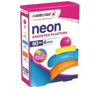 Masterplast Tiritas de neón surtidas, 4 tamaños, protección brillante, flexible y transpirable para promover la curación y prevenir infecciones (60 unidades)
