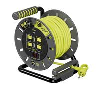 Masterplug - Carrete Abierto Mediano (50 pies) con USB - 14 AWG