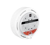 Masterplug Casete Carrete Cable 240V 13A 4-Socket Térmico Corte Blanco 4m Mstsc