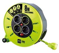 Masterplug CMG08164SL-PX Interior 4AC Outlet(s) 8m Gris, Amarillo Base múltiple - Bases múltiples (Interior, 8 m, 4 Salidas AC, Gris, Amarillo, PVC, EN 61242)