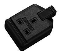 Masterplug zócalo único resistente, sin enchufe y cable, negro