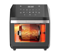 MasterPro Airfryer Rocket 1100 - Freidora de Aire sin Aceite y Horno - Capacidad de 11 L - Potencia de 1800 W - Pantalla LED Táctil - Cesta Antiadherente - Temperatura Regulable 80-200ºC