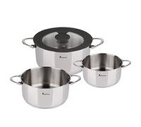 Bergner Foodies Masterpro Batería de Cocina 4 Piezas Acero Inoxidable