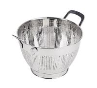 MasterPRO Foodies - Colador Grande De 25 Cm Con Asa - Colador Micro poroso De Metal - Escurridor De Verduras - Cuenco De Mezcla Para Drenar Pasta - Lavado De Arroz