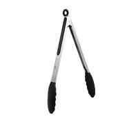 MasterPRO FOODIES COLLECTION - Pinzas de Cocina 30.5cm de Acero Inoxidable - Cabeza de Silicona - Diseño Ergonómico - Resistentes a Altas Temperaturas - Fáciles de Limpiar