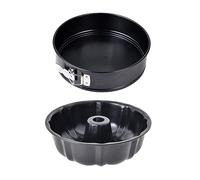 MasterPro FOODIES COLLECTION - Set 2 Piezas de Horno Acero al Carbono - Moldes Desmontables con Cierre de Acero y Base Ondulada - Antiadherente - Uso Versátil, 24 cm | 24 cm