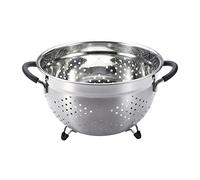 MasterPro Foodies | Escurridor de Cocina con Asas y Patas de Silicona | Diámetro 24 cm | Fabricado en Acero Inoxidable | Muy Resistente y Fácil de Limpiar | Colador de Rápido Drenaje