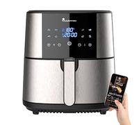 MasterPro Foodies | Freidora Sin Aceite | Air Fryer XXL con Capacidad de 6L y 1800W de Potencia | Con Pantalla LED Táctil y Cesta Antiadherente | Freidora de Aire | 8 Funciones Diferentes en 1